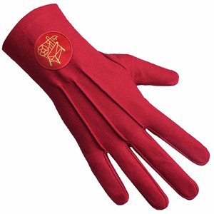 Gants de poignet en coton rouge avec logo brodé, gants unisexes écologiques pour l'extérieur, pour la chaleur hivernale et l'usage quotidien - Product Image 1