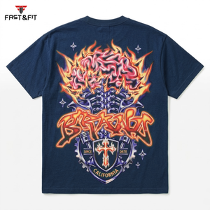 Camisetas de Hombre Estampadas de Manga Corta con Cuello Redondo, a la Moda, con Logotipo Personalizado, de Tela Gruesa, en Oferta - Product Image 2