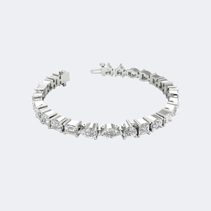 13.20CTW Mixed-Cut Prong <b>Set</b> Diamond Line Bracelet - Product Image 5