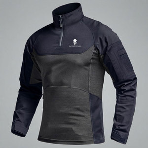 Veste de paintball camouflage à demi-zip, respirante, à manches longues, pour les sports de terrain en équipe et l'utilisation en extérieur - Product Image 1