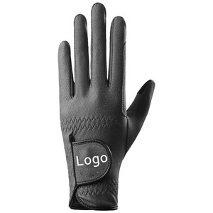 Black PU Golf <b>Glove</b> Wrist-Length Full Finger Durable Casual Winter Ski Quick Dry Eco-Friendly Sports - Product Image 1
