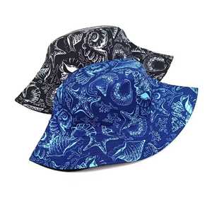 หมวกบักเก็ตแบบยูนิเซ็กซ์ลายเปลือกหอยผ้าใบโพลีเอสเตอร์ชายหาดลำลองฤดูใบไม้ผลิฤดูร้อนหมวกผู้ใหญ่ - Product Image 6