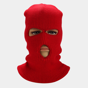 Vente en gros de masques balaclava en acrylique personnalisés pour l'hiver, style hip-hop, 3 trous, coupe-vent, pour le ski, les sports et la plage - Product Image 3