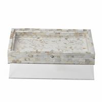 Plateau en bois style arabe avec couvercle en acrylique pour cadeaux de Ramadan et de l'Aïd, idéal pour servir des dattes, du chocolat, des desserts et des collations - Vente en gros