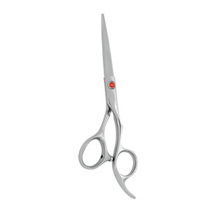Premium Silver Color Red Screw Hair Cutting Scissors Swivel Handle Professional <b>Barber</b> Shears German Stainless Steel Sharp <b>Blade</b> - Product Image 5