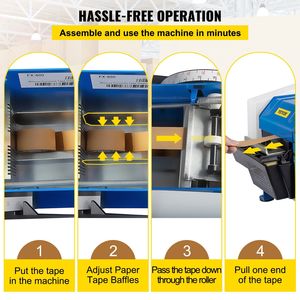 Dispenser di Nastro Adesivo Attivabile ad Acqua con Larghezza Regolabile Fino a 100 cm x 10 cm, Livella Manuale per Nastro Adesivo - Product Image 6