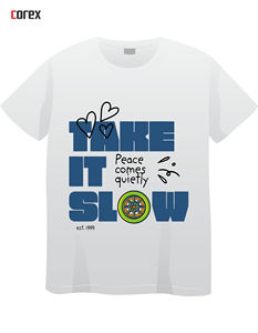 T-shirts formels pour hommes imprimés numériquement DTF - Personnalisés, manches courtes, coupe classique, polyester/coton, anti-rétrécissement, séchage rapide - Product Image 1