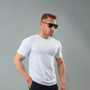 เสื้อยืดผู้ชายลำลอง ผ้าเจอร์ซีย์ถักเรียบ สีพื้น CVC (60/40) 175 กรัม ทรงโอเวอร์ไซส์ แขนสั้น คอกลม ระบายอากาศ แห้งเร็ว - Product Image 6
