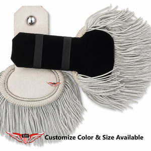Epaulettes de Plata de Lujo Ecológicos Marca KEW, Juego de Pliegues para Hombro, Tirantes con Flecos de Hilo Metálico, Estilo Ceremonial Vintage - Product Image 2
