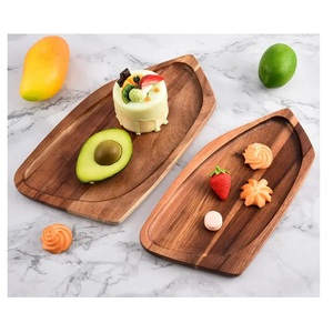 Wholesale Eco-Friendly Customizable Wooden Movable Rectangle Serving Tray Set Modern Scenic Platters for Dining Catering - Product Image 3