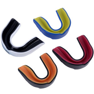 Protège-dents en silicone moulable, double couche, équipement de sport protecteur pour la boxe, adultes, unisexe, léger, bleu, orange, noir, transparent - Product Image 4