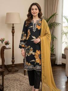 Trendy <b>Women</b> A-Line Printed <b>Kurta</b> And Pant Set With Dupatta - Product Image 2