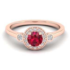 Bague en argent sterling 925 avec rubis rond de 0,5 carat, design exclusif REYES, pour femmes, certifiée GRA, bijoux fins en moissanite - Product Image 5