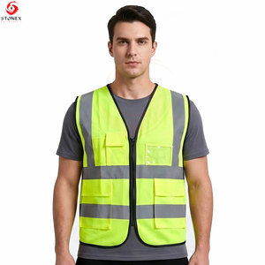 เสื้อกั๊กสะท้อนแสงสำหรับผู้ชายแบบกำหนดเองได้ มาตรฐาน ANSI Class 2 EN ISO 20471 รับรองการมองเห็นสูง น้ำหนักเบา ระบายอากาศได้ดี เหมาะสำหรับงานหลากหลายประเภท - Product Image 1