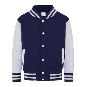 Chaqueta Varsity Negra Lisa Personalizada, Abrigo Cálido de Algodón y Forro Polar, Chaqueta Letterman con Ribete de Punto Acanalado, Unisex, Estilo Casual Urbano, Bomber - Product Image 6