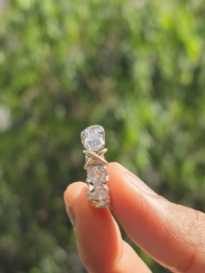 Anillo de Diamante Cultivado en Laboratorio, Oro Amarillo o Blanco de 14K o 18K, Diamante Redondo, Anillo de Dos Tonos para Mujer, Elegante Regalo de Boda o Compromiso - Product Image 4