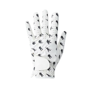 Gants de golf personnalisés avec logo Vantrex Industries, motif intégral blanc, unisexe, en cuir Cabretta, antidérapants, doux, pour le sport - Product Image 1