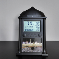 Jam Dinding atau Meja Islami Al-Fatiha dengan Kalender Hijriah, Waktu Sholat & Hadiah Ramadan, Adhan Uhr Horloge Masjid Jam Azan