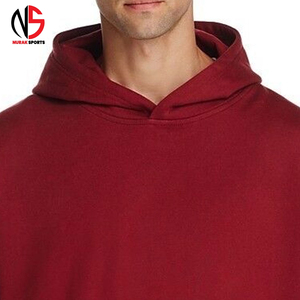 เสื้อฮู้ดผู้ชายสีแดงเลือดหมู ผ้าฟลีซ สวมใส่สบาย สไตล์สตรีทแวร์ ผ้าฝ้าย 100% ทรงปกติ เหมาะสำหรับใส่ในฤดูหนาว ยี่ห้อ Nurak ขายดี - Product Image 4