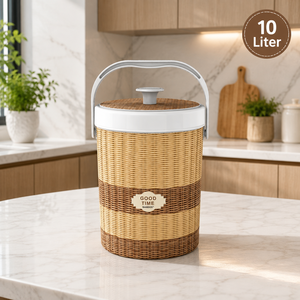 Seau à riz en plastique brun de qualité alimentaire Nandos Premium 10L, surface durable anti-rayures, double couche thermique, écologique - Product Image 1