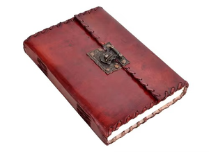 Genuine Antique <b>Lock</b> Simple Leather Journal Handmade Spiral Saddle Stitching Sewing Binding Elegant Gift <b>Notebook</b> Custom Color - Product Image 2