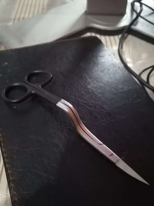 Biolex Stainless Steel Multi-Purpose <b>black</b> handle Scissors with Smooth <b>Edge</b> sharp cutting Silver Color Vintage Classic Design - Product Image 2