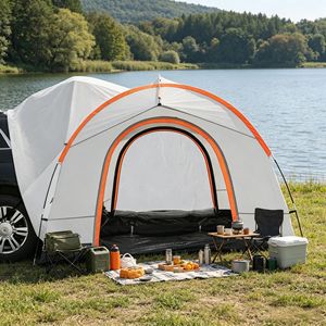 Tente de toit automatique imperméable pour 4 personnes pour le camping en voiture avec poteaux en aluminium - Product Image 1