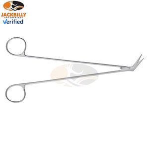 Ciseaux vasculaires manuels De Bakeiy en acier inoxydable, instruments médicaux de précision, pointe angulaire tranchante, chirurgicaux professionnels - Product Image 3