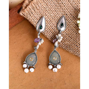 ต่างหูแบบยาว Meera Jaipur Long Fashion - Product Image 3