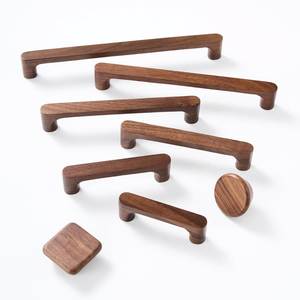 Juego de tiradores y pomos de madera para muebles, diseño moderno, hechos a mano, ligeros, para puertas, decoración de gabinetes de cocina, duraderos, para interiores/exteriores - Product Image 5