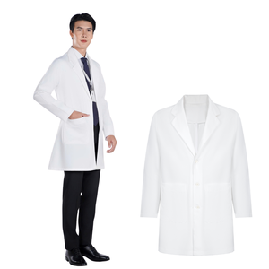 Uniforme de Hospital Unisex, Bata de Laboratorio de Spandex/Algodón, para Médicos y Enfermeras, Diseño Práctico con Bolsillos, Blusas Blancas Médicas, Pedido al por Mayor - Product Image 1