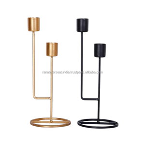 Candelabro Clásico de Metal y Hierro, Negro y Dorado, Adorno de Lujo, Perfecto para Cualquier Ocasión, Varios Estilos Disponibles - Product Image 5