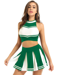 Tenues de pom-pom girl professionnelles pour femmes, imprimées avec logo, haute performance, dernier design, ensembles en polyester de qualité supérieure - Product Image 3
