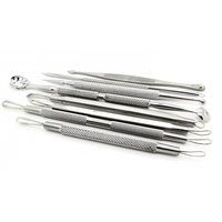 Ensemble de 8 extracteurs de comédons en acier inoxydable pour l'élimination des boutons d'acné Kit d'outils pour l'élimination des comédons du visage
