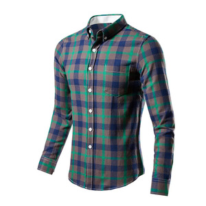 Mens Button Down Check Shirt Everyday Plaid Casual Shirt Soft Touch Cotton Private Label Manufacturer Factory - Product Image 1
