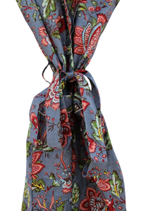 Bata Kimono con Estampado de Dibujos Animados para Mujer, 100% Algodón Tejido, Suave y Transpirable, Camisón de Verano Hecho a Mano, Cuello en V, Cintura Elástica, Largo Completo - Product Image 2