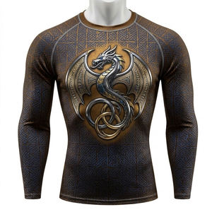 Fabricante Mayorista de Rashguards Unisex para MMA, BJJ y Grappling, Sublimados, Transpirables, Antibacterianos y de Secado Rápido, Manga Corta - Product Image 1