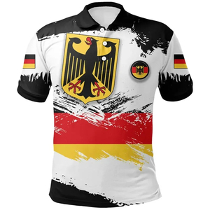 Camiseta de Fútbol de Alemania para Hombre, Manga Corta, Cuello Camisero, Impresión por Transferencia de Calor, Transpirable, Absorbe la Humedad, Corte Regular, con Botones - Product Image 5