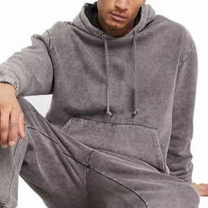 Stylish Regular Fit Winter Hooded Casual Acid Wash Tracksuit 100% Cotton Outdoor Use Made in Pakistan - Product Image 5
