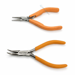 Alicates de Joyería con Punta Curva y Punta Redonda, Hechos de Acero Inoxidable de Alta Calidad, Ligeros, con Agarre Cómodo, Profesionales para Engastar Joyas - Product Image 1