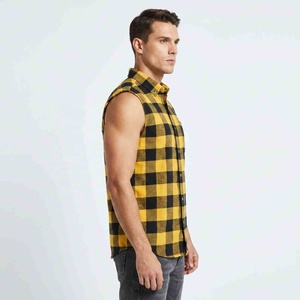 Chemise en flanelle à carreaux sans manches pour homme, col boutonné, qualité professionnelle, impression personnalisée, style décontracté, idéale pour l'automne - Product Image 3
