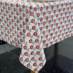 Wholesale Wedding Decoration Table Cloth for Events 100% Cotton Picnic <b>Tablecloths</b> Vintage Block Print <b>Rectangle</b> Table Cover - Product Image 4