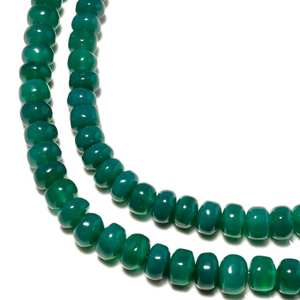 ลูกปัดออนิกซ์สีเขียวทรงกลมเรียบ ลูกปัดพลอยออนิกซ์สีเขียวธรรมชาติสำหรับทำเครื่องประดับ DIY - Product Image 6