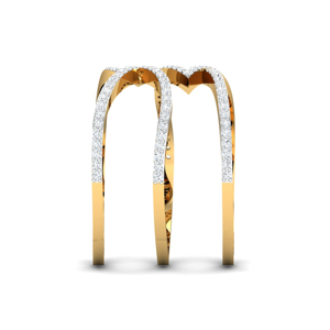 Women's Yellow Gold Diamond <b>Eternity</b> Band <b>Ring</b> Geometric Luxury Fine Jewelry - Product Image 3