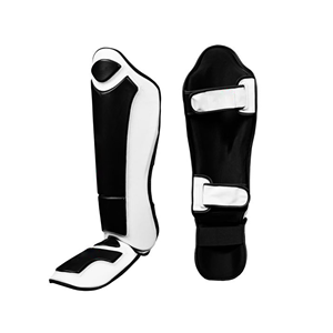 Most Popular Premium Leather Shin Guards Wholesale MMA Shin Guards Muay Thai Shin Guards Double Straps Boxing <b>Leg</b> Protectors - Product Image 1