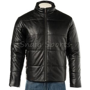 New Style Luxury Design <b>Men's</b> Leather <b>Jacket</b> Heavyweight Waterproof Stand Eco-Friendly Comfortable Winter Leather <b>Jackets</b> - Product Image 1