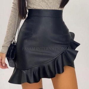 Premium Quality Private Label Women Leather Skirts Wholesale Low Moq Women Leather Skirts For Adult - Product Image 3