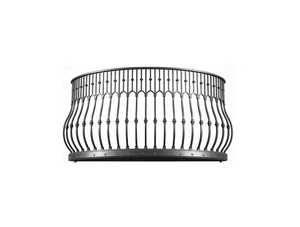 Traditional Victorian Wrought Iron Pipe <b>Wall</b>-<b>Mounted</b> Balcony Stair Railing Rust-Resistant Easy Assembly Outdoor Use - Product Image 1