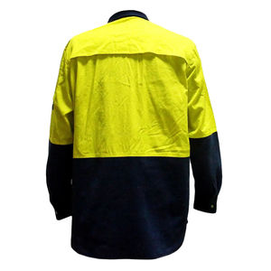 Camisas de Trabajo Reflectantes de Alta Visibilidad al por Mayor, Chaqueta Impermeable de Manga Larga, Algodón Poliéster 240GSM, Ropa de Seguridad para la Construcción - Product Image 2