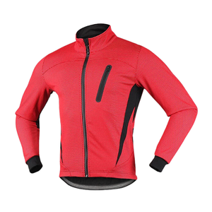 Top Notch Red Softshell Thermal <b>Cycling</b> Jersey <b>Reflective</b> Waterproof Winter <b>Cycling</b> <b>Jacket</b> For Unisex - Product Image 1